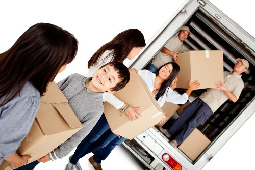 Student moving support for a Belsize Park flat with boxes and furniture
