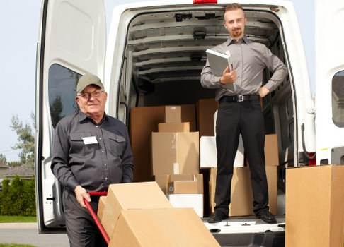 Removal team planning a house move in Belsize Park