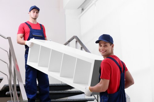 Careful handling of furniture in a Belsize Park flat move