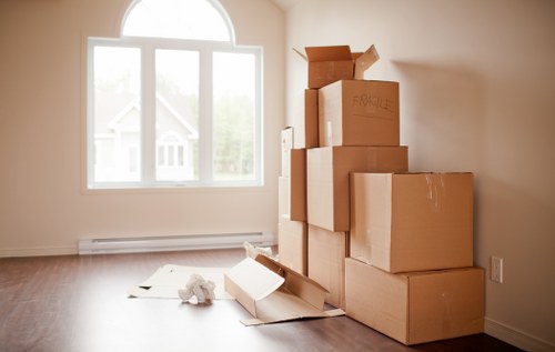 Local removal van loaded for a move around Belsize Park