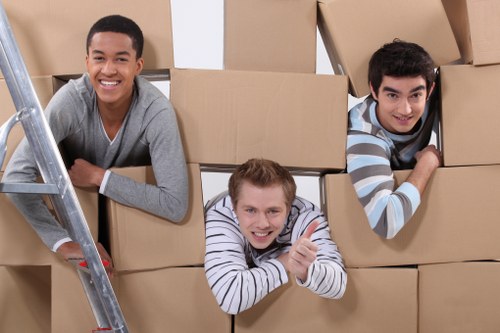 Careful loading for a home move with limited parking access in Belsize Park