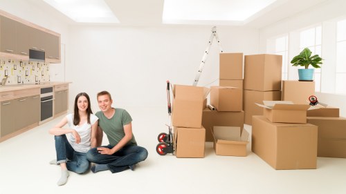 A local moving team handling a student move in Belsize Park area