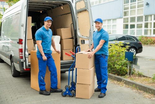 Furniture loading and transport support for a Belsize Park flat move