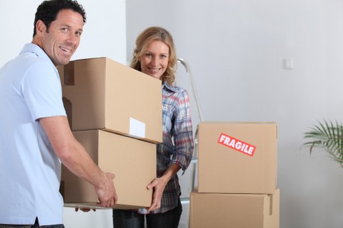 Organised apartment contents and moving supplies for a local Belsize Park relocation