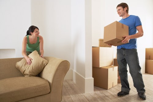 Local moving van prepared for residential removals in Belsize Park
